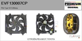 PSA EVF130007CP - Motor eléctrico, ventilador del radiador PSA Type 12V 8,80A