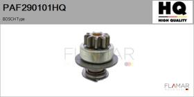 HQ PAF290101HQ - Piñón, arrancador BOSCH Type