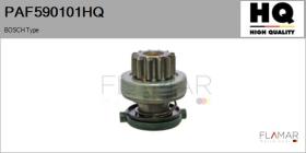 HQ PAF590101HQ - Piñón, arrancador BOSCH Type