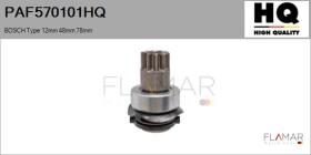HQ PAF570101HQ - Piñón, arrancador BOSCH Type 12mm 48mm 78mm