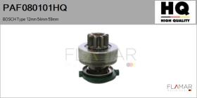 HQ PAF080101HQ - Piñón, arrancador BOSCH Type 12mm 54mm 59mm
