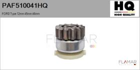 HQ PAF510041HQ - Piñón, arrancador FORD Type 12mm 45mm 46mm