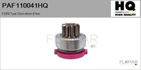 HQ PAF110041HQ - Piñón, arrancador FORD Type 12mm 46mm 47mm