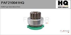 HQ PAF210041HQ - Piñón, arrancador FORD Type 12mm 46mm 47mm