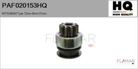 HQ PAF020153HQ - Piñón, arrancador MITSUBISHI Type 12mm 45mm 51mm