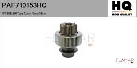 HQ PAF710153HQ - Piñón, arrancador MITSUBISHI Type 12mm 45mm 56mm