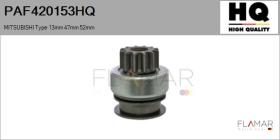 HQ PAF420153HQ - Piñón, arrancador MITSUBISHI Type 13mm 47mm 52mm