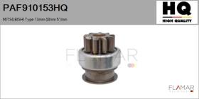 HQ PAF910153HQ - Piñón, arrancador MITSUBISHI Type 13mm 48mm 51mm