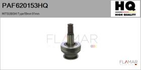 HQ PAF620153HQ - Piñón, arrancador MITSUBISHI Type 59mm 91mm