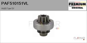VALEO PAF510151VL - PIÑÓN NUEVO ORIG. VALEO Type 12V