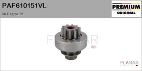 VALEO PAF610151VL - PIÑÓN NUEVO ORIG. VALEO Type 12V