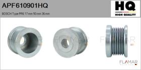 HQ APF610901HQ - POLEAS NUEVO BOSCH Type 6Ribs 17 mm 50,00 mm 36 mm