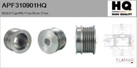 HQ APF310901HQ - POLEAS NUEVO BOSCH Type 6Ribs 17 mm 55,00 mm 37 mm