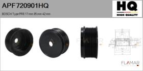 HQ APF720901HQ - POLEAS NUEVO BOSCH Type 8Ribs 17 mm 85,00 mm 42 mm