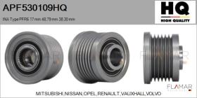 HQ APF530109HQ - POLEAS NUEVO INA Type PFR6 17,00 mm 48,79 mm 38,30 mm