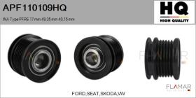 HQ APF110109HQ - POLEAS NUEVO INA Type PFR6 17,00 mm 49,35 mm 40,15 mm