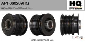 HQ APF660209HQ - POLEAS NUEVO INA Type PFR6 17,00 mm 53,67 mm 48,25 mm