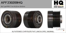 HQ APF230209HQ - POLEAS NUEVO INA Type PFR6 17,00 mm 54,02 mm 39,40 mm