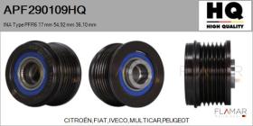HQ APF290109HQ - POLEAS NUEVO INA Type PFR6 17,00 mm 54,92 mm 36,10 mm