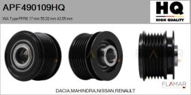HQ APF490109HQ - POLEAS NUEVO INA Type PFR6 17,00 mm 55,02 mm 43,55 mm