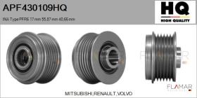 HQ APF430109HQ - POLEAS NUEVO INA Type PFR6 17,00 mm 55,87 mm 40,66 mm