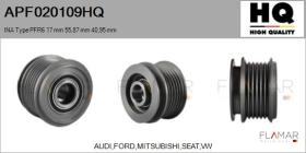 HQ APF020109HQ - POLEAS NUEVO INA Type PFR6 17,00 mm 55,87 mm 40,95 mm