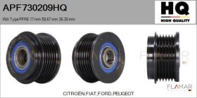HQ APF730209HQ - POLEAS NUEVO INA Type PFR6 17,00 mm 58,67 mm 36,30 mm