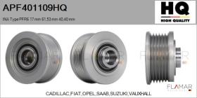HQ APF401109HQ - POLEAS NUEVO INA Type PFR6 17,00 mm 61,53 mm 40,40 mm