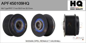 HQ APF450109HQ - POLEAS NUEVO INA Type PFR7 17,00 mm 59,67 mm 39,10 mm