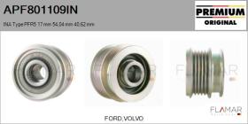 INA APF801109IN - POLEAS NUEVO ORIG. INA Type PFR5 17,00 mm 54,04 mm 40,62 mm