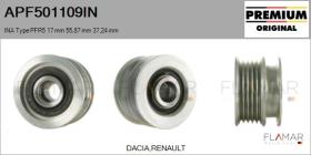 INA APF501109IN - POLEAS NUEVO ORIG. INA Type PFR5 17,00 mm 55,87 mm 37,24 mm