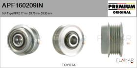 INA APF160209IN - POLEAS NUEVO ORIG. INA Type PFR5 17,00 mm 59,70 mm 39,90 mm