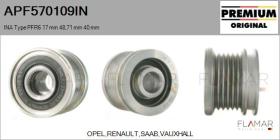 INA APF570109IN - POLEAS NUEVO ORIG. INA Type PFR6 17,00 mm 48,71 mm 40,00 mm