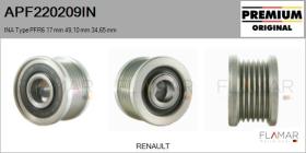 INA APF220209IN - POLEAS NUEVO ORIG. INA Type PFR6 17,00 mm 49,10 mm 34,65 mm