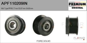 INA APF110209IN - POLEAS NUEVO ORIG. INA Type PFR6 17,00 mm 53,67 mm 34,60 mm