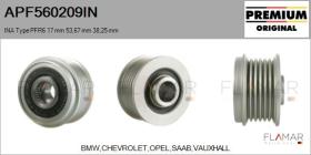INA APF560209IN - POLEAS NUEVO ORIG. INA Type PFR6 17,00 mm 53,67 mm 38,25 mm