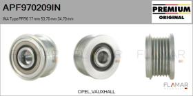 INA APF970209IN - POLEAS NUEVO ORIG. INA Type PFR6 17,00 mm 53,70 mm 34,70 mm