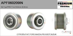 INA APF060209IN - POLEAS NUEVO ORIG. INA Type PFR6 17,00 mm 53,84 mm 38,30 mm