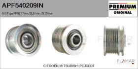 INA APF540209IN - POLEAS NUEVO ORIG. INA Type PFR6 17,00 mm 53,84 mm 39,75 mm
