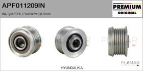 INA APF011209IN - POLEAS NUEVO ORIG. INA Type PFR6 17,00 mm 54,00 mm 38,20 mm