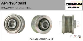 INA APF190109IN - POLEAS NUEVO ORIG. INA Type PFR6 17,00 mm 54,82 mm 40,60 mm