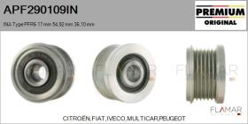 INA APF290109IN - POLEAS NUEVO ORIG. INA Type PFR6 17,00 mm 54,92 mm 36,10 mm