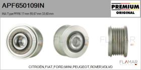 INA APF650109IN - POLEAS NUEVO ORIG. INA Type PFR6 17,00 mm 55,67 mm 33,60 mm