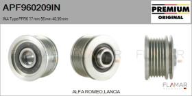 INA APF960209IN - POLEAS NUEVO ORIG. INA Type PFR6 17,00 mm 56,00 mm 40,90 mm