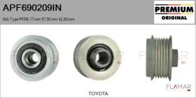 INA APF690209IN - POLEAS NUEVO ORIG. INA Type PFR6 17,00 mm 57,90 mm 42,80 mm