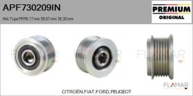 INA APF730209IN - POLEAS NUEVO ORIG. INA Type PFR6 17,00 mm 58,67 mm 36,30 mm