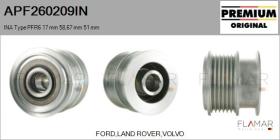 INA APF260209IN - POLEAS NUEVO ORIG. INA Type PFR6 17,00 mm 58,67 mm 51,00 mm