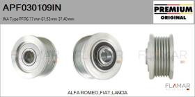 INA APF030109IN - POLEAS NUEVO ORIG. INA Type PFR6 17,00 mm 61,53 mm 37,40 mm