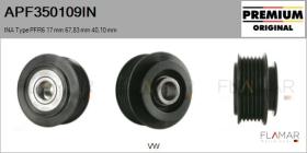 INA APF350109IN - POLEAS NUEVO ORIG. INA Type PFR6 17,00 mm 67,83 mm 40,10 mm