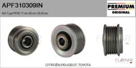 INA APF310309IN - POLEAS NUEVO ORIG. INA Type PFR6 17 mm 60 mm 39,4 mm